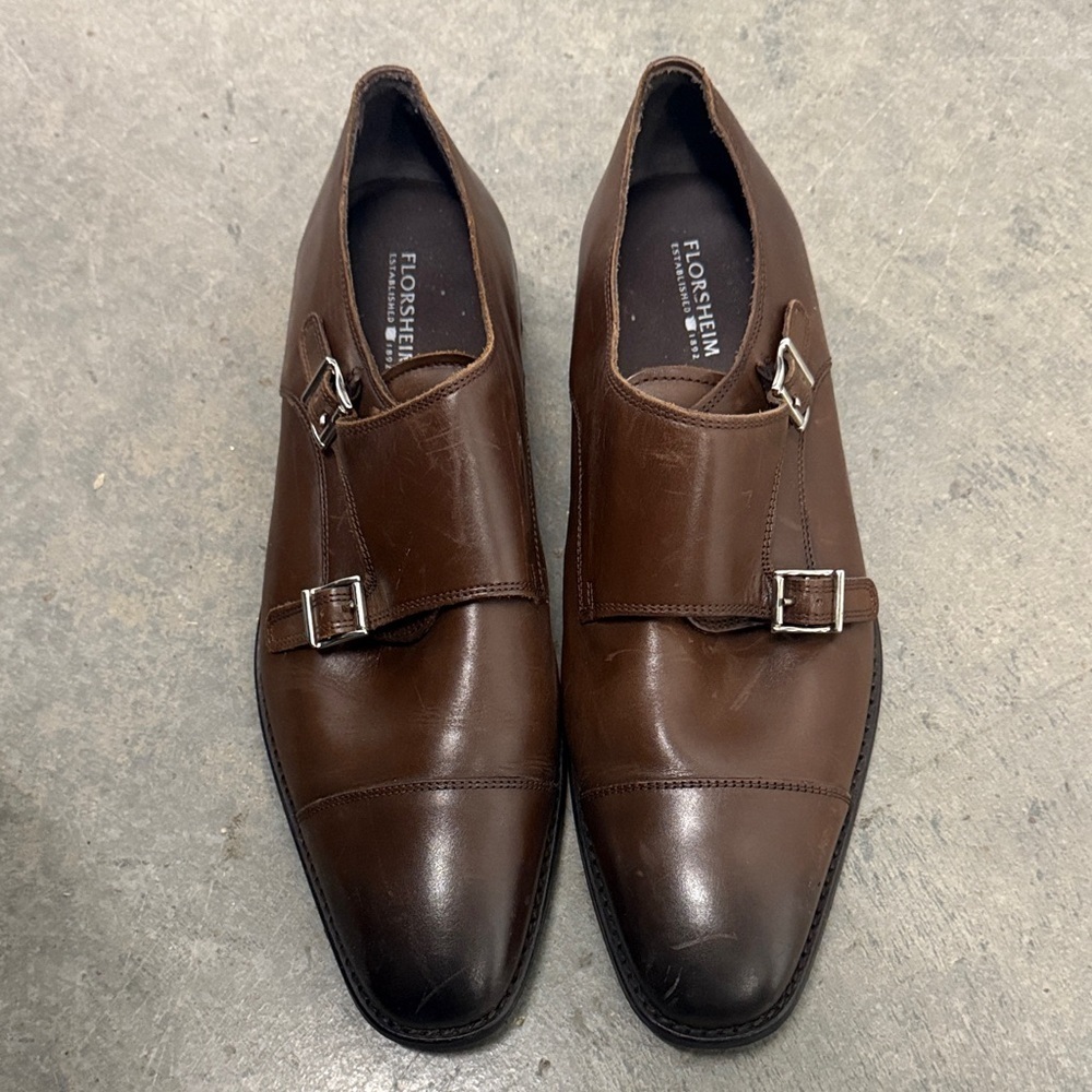 Florsheim Men's Dark Brown Monk Strap Oxfords